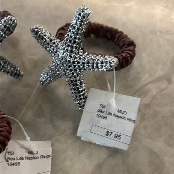 Starfish and Rope Napkin Rings Set - Picture 4 of 9